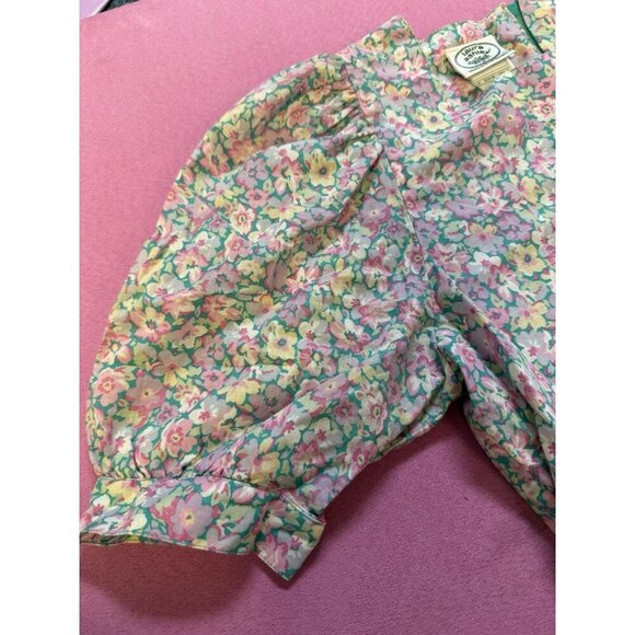 Laura Ashley Dress Size 10 Floral Pastel Cottagecore Puff Sleeve Vintage 80s - Picture 4 of 6